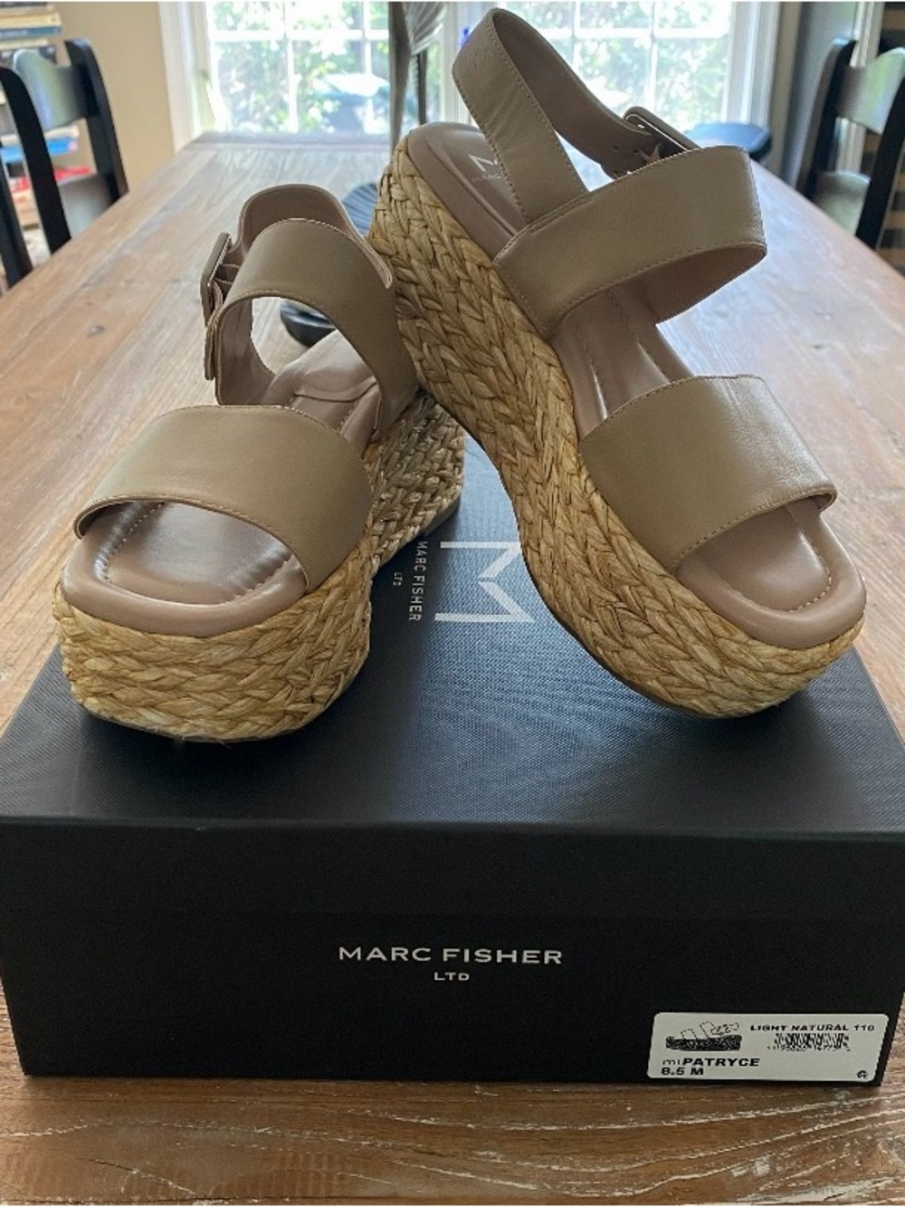 Marc Fisher- “Patryce” Platform Wedge Sandal Women’s Size 8.5